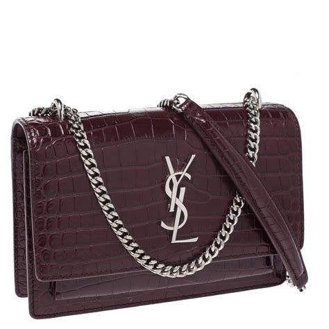 burgundy saint laurent bag